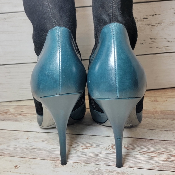 Miu Miu blue & black sock boots - Picture 6 of 15